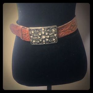 studded guess western belt